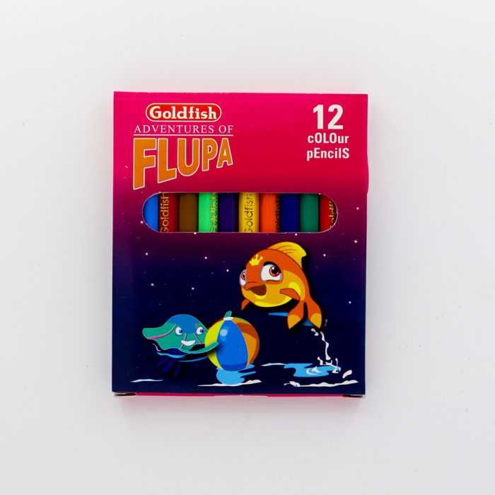 Goldfish Adventure Of Flupa 12 Colour Pencils (Small)